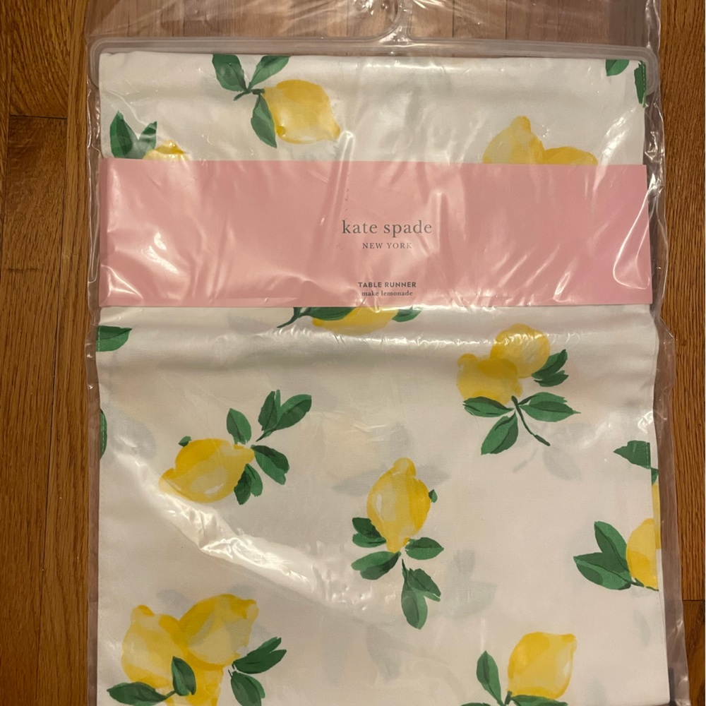 Lemon Kate spade table runner